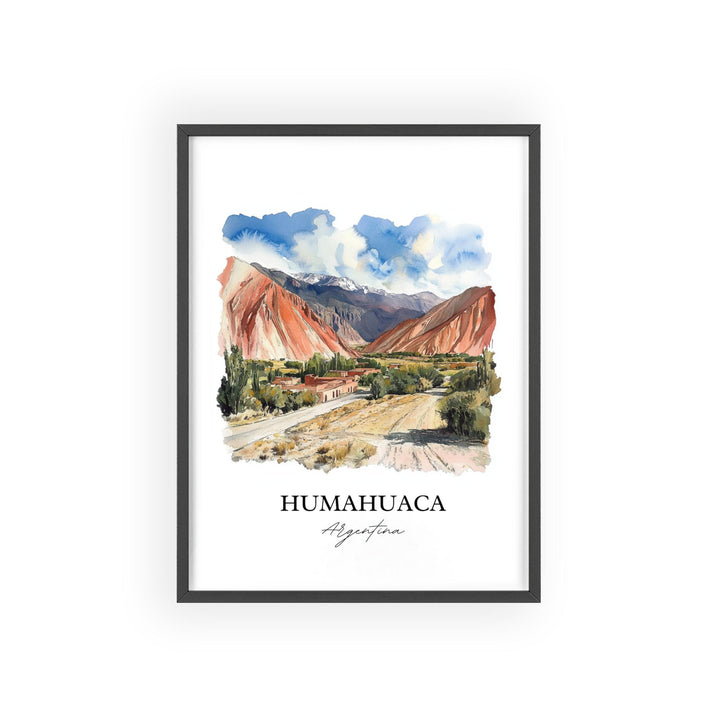 Humahuaca Wall Art, Jujuy Province Print, Argentina Watercolor Art, Humahuaca Gift, Travel Print, Travel Poster, Housewarming Gift