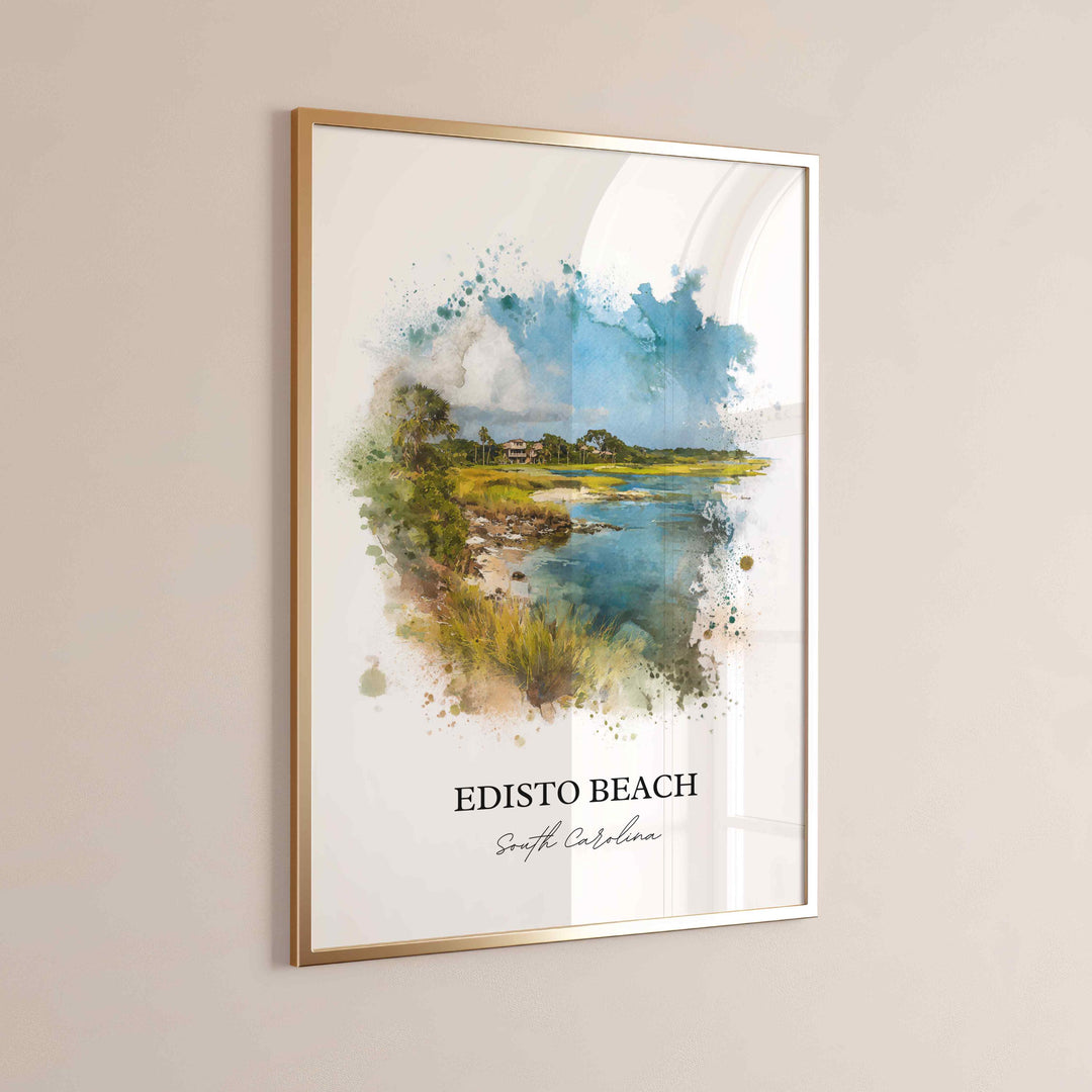Edisto Beach, South Carolina – Watercolor Art Print