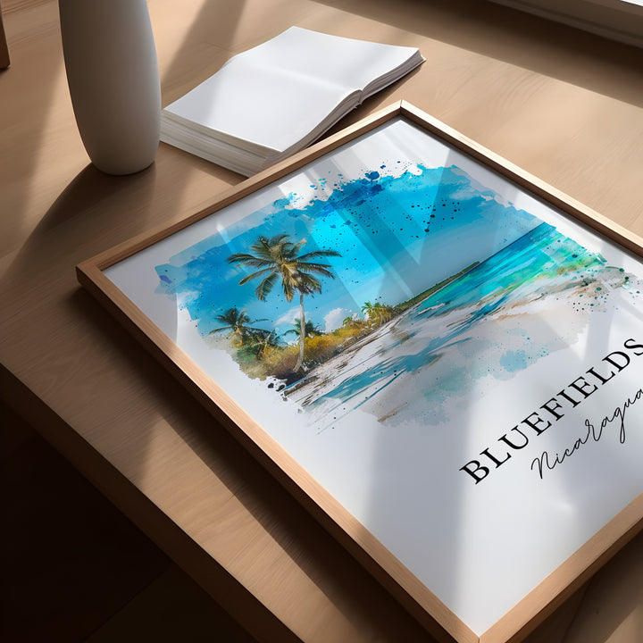 Bluefields Nicaragua Wall Art - Central America Print