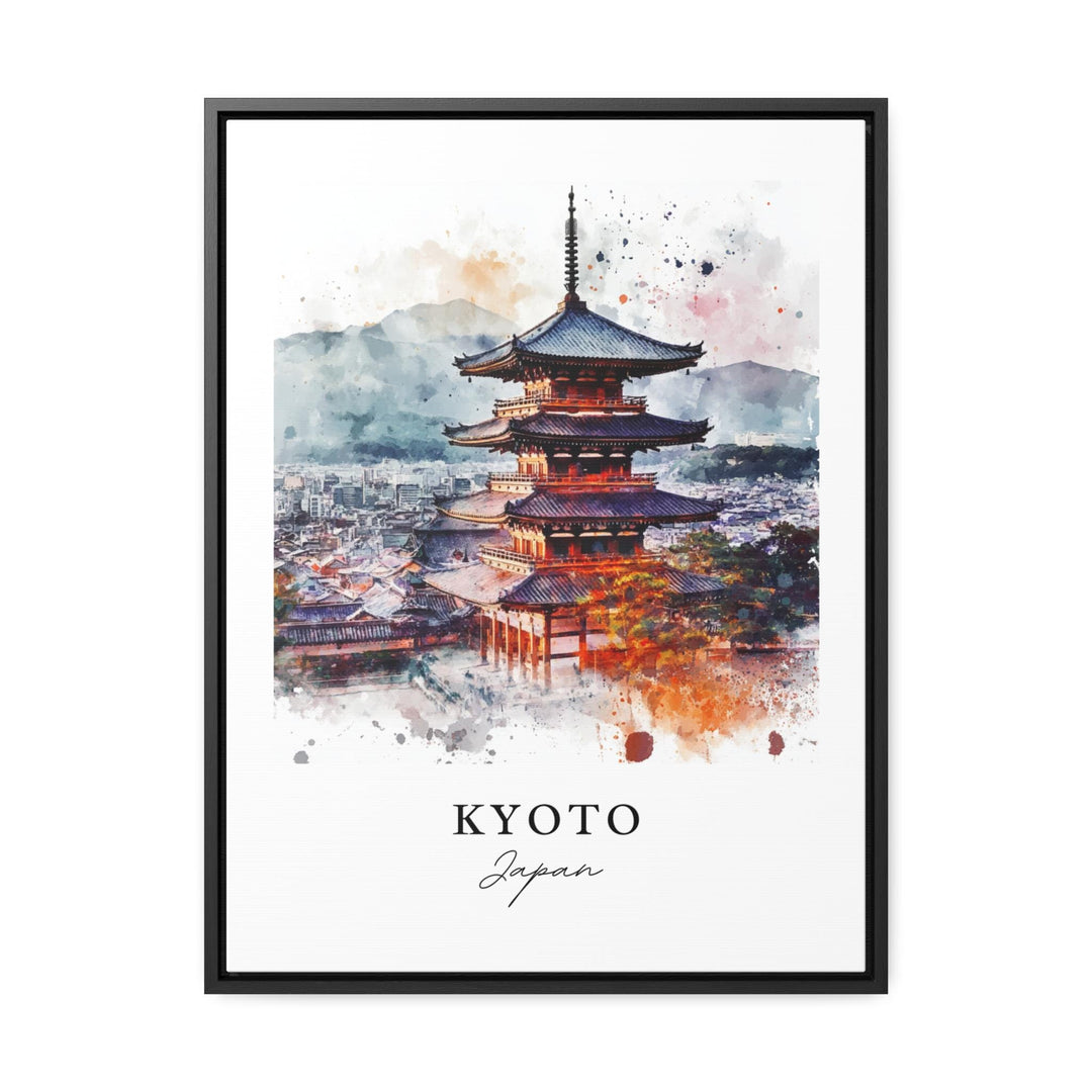 Kyoto Wall Art, Kyoto Japan Print, Kyoto Watercolor Art, Honshu Island Japan Gift,