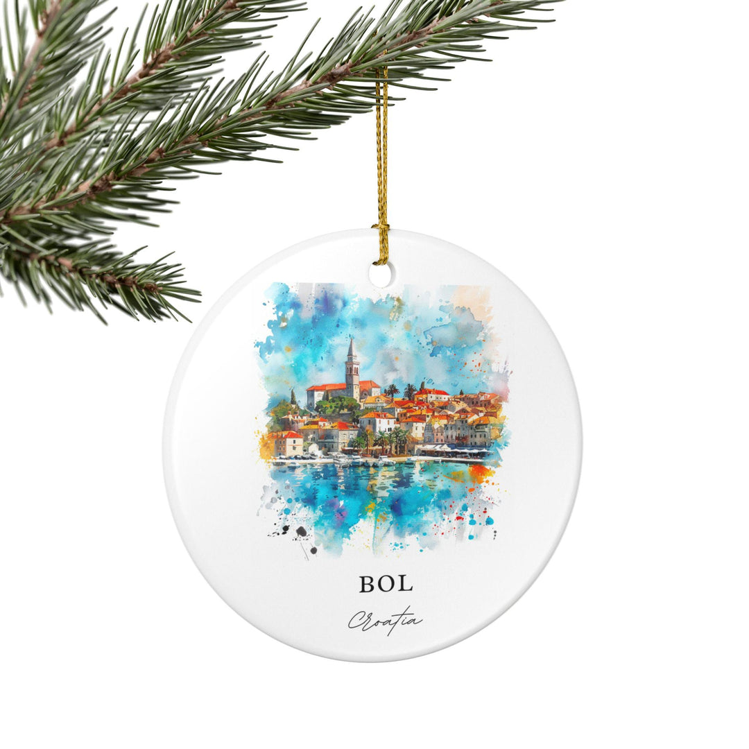 Bol Croatia Ornament: Unique Bol Souvenir, Bol Croatia Xmas Decor, and Authentic Croatian Gift