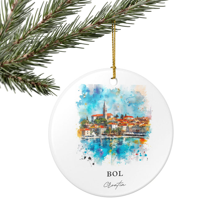 Bol Croatia Ornament: Unique Bol Souvenir, Bol Croatia Xmas Decor, and Authentic Croatian Gift