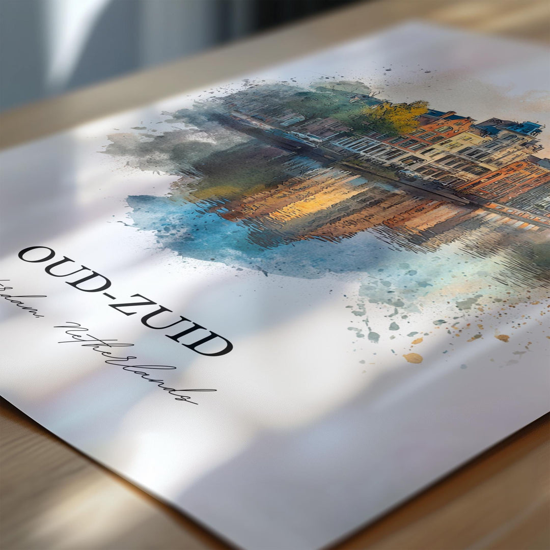 Oud-Zuid, Amsterdam – Watercolor Art Print