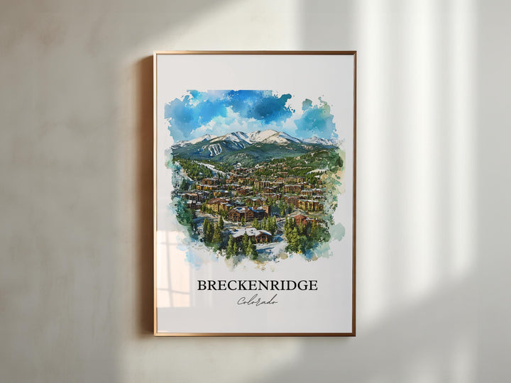 Breckenridge, Colorado, USA – Watercolor Art Print