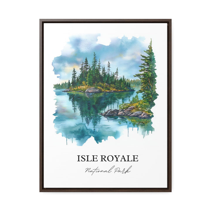 Isle Royale National Park Wall Art, Isle Royale Print, Michigan Watercolor, Thunder Bay Gift, Travel Print, Travel Poster, Housewarming Gift