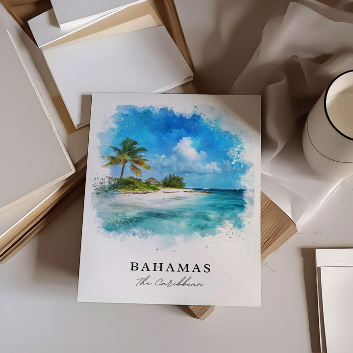 The Bahamas Wall Art - Caribbean Beach Print