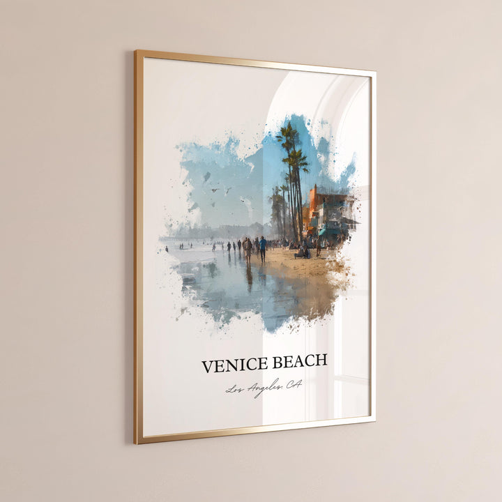 Venice Beach, California – Watercolor Art Print