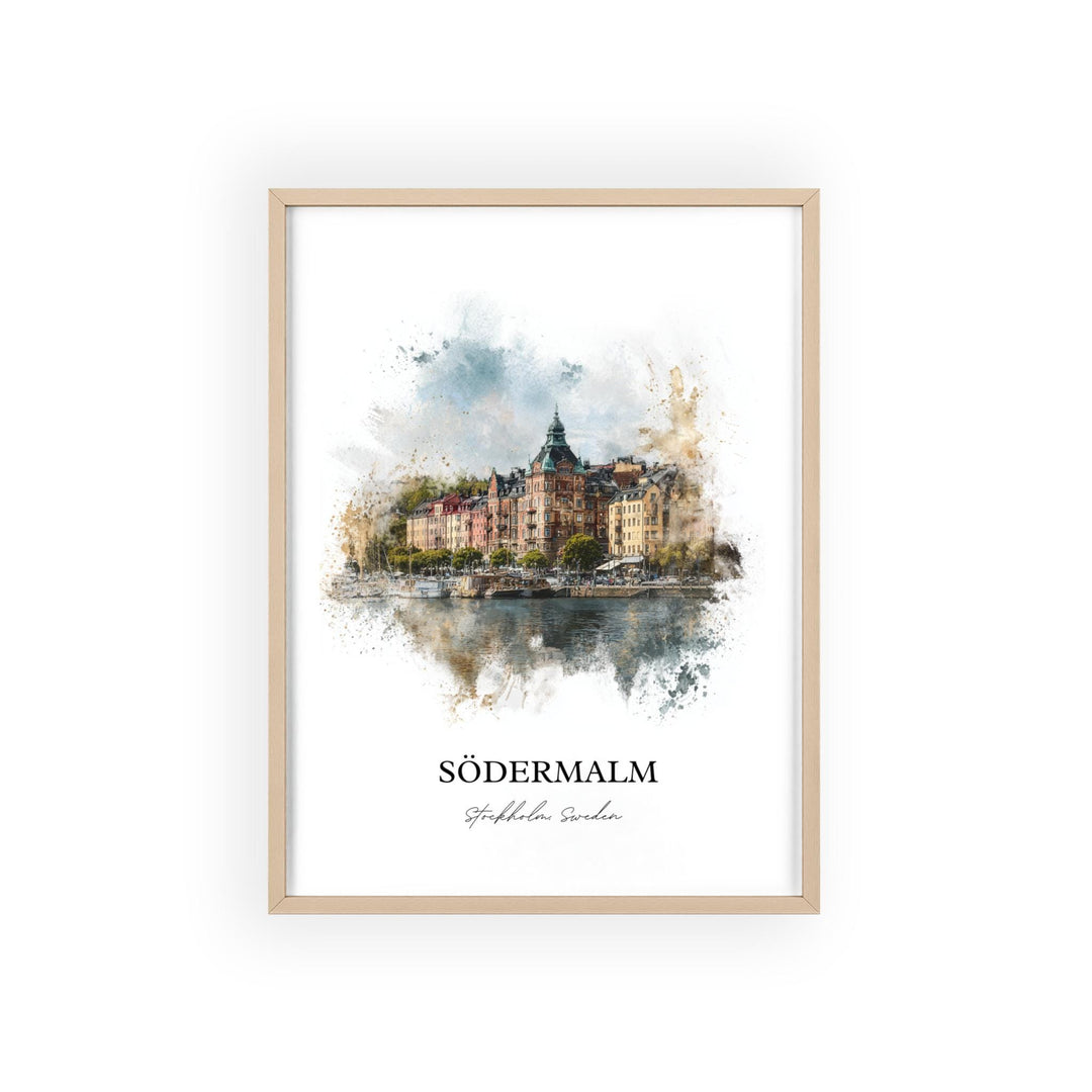 Södermalm, Sweden – Watercolor Art Print
