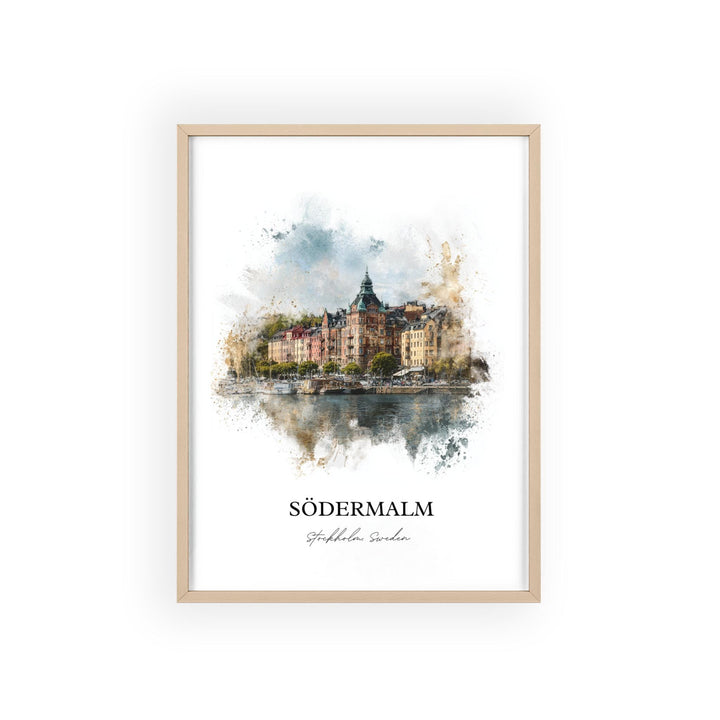 Södermalm, Sweden – Watercolor Art Print