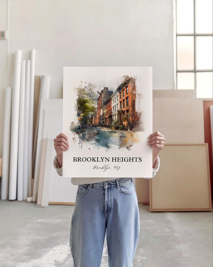 Brooklyn Heights, NY – Watercolor Art Print