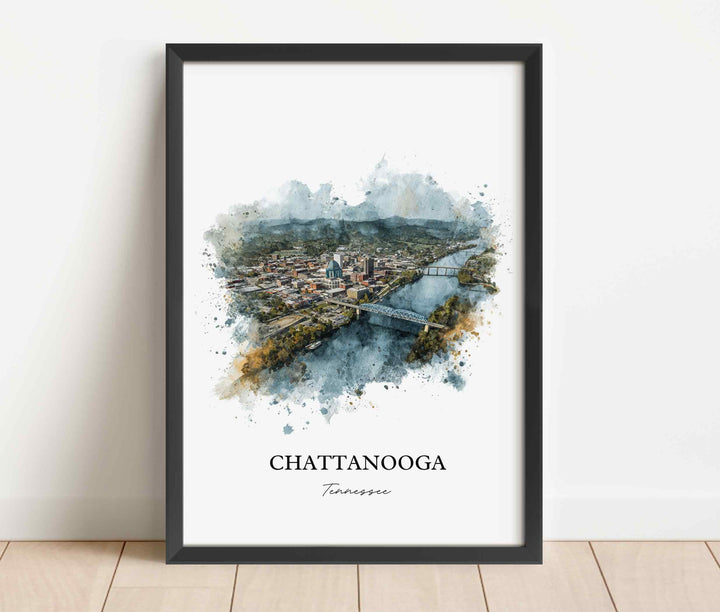 Chattanooga, Tennessee – Watercolor Art Print