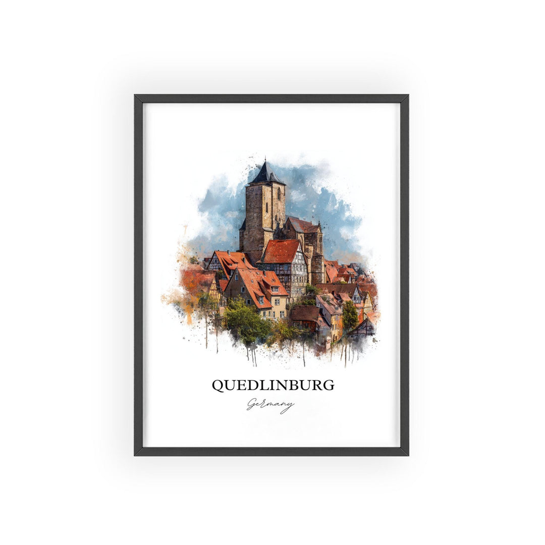 Quedlinburg, Germany – Watercolor Art Print