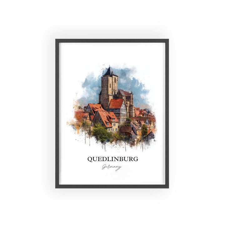 Quedlinburg, Germany – Watercolor Art Print