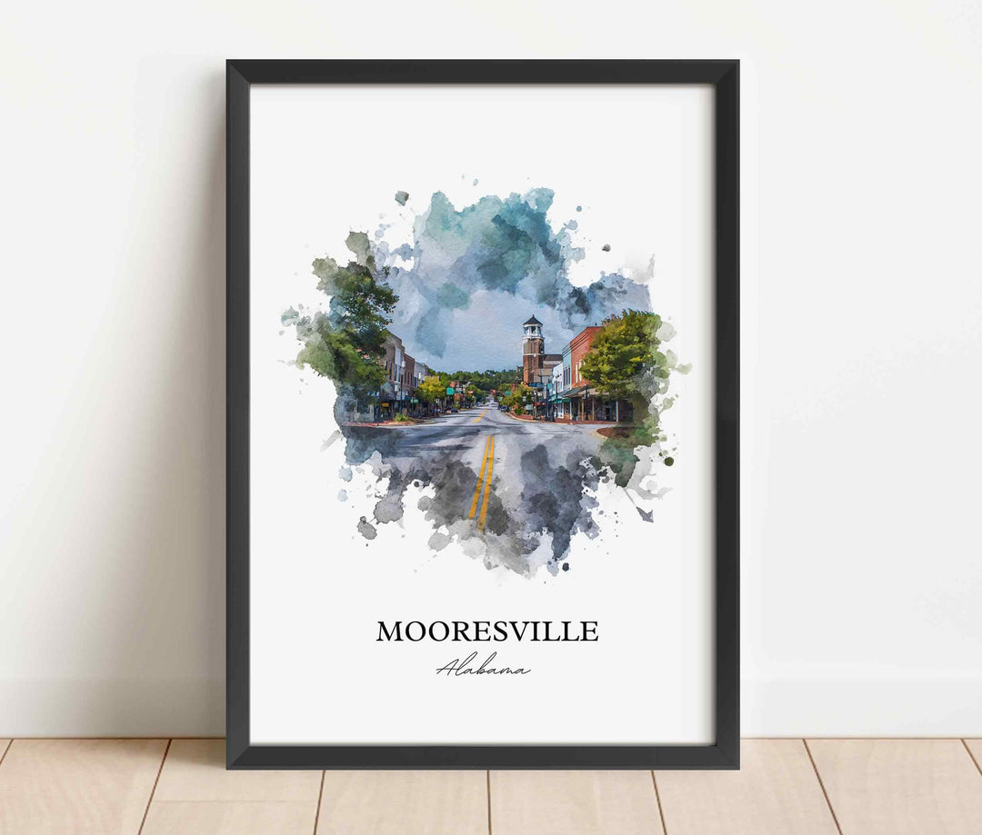 Mooresville, Alabama – Watercolor Art Print