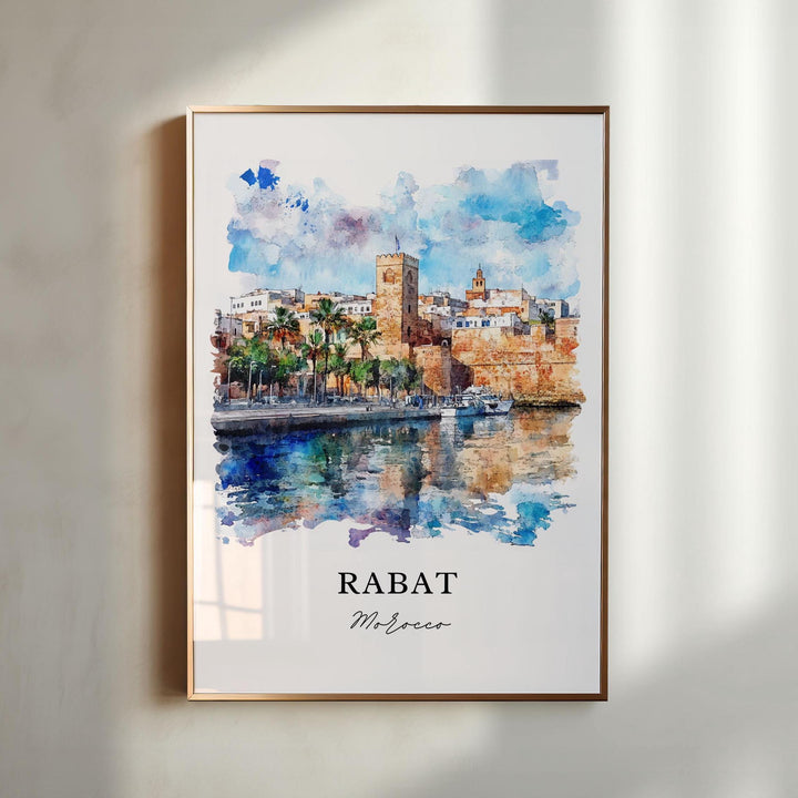 Rabat, Morocco – Watercolor Art Print