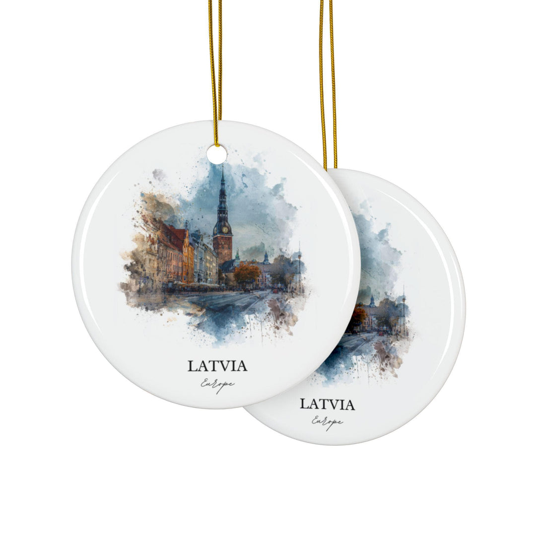 Latvia Ornament: Unique Latvia Souvenir, Latvia Xmas Decor, and Authentic Latvia Country Gift