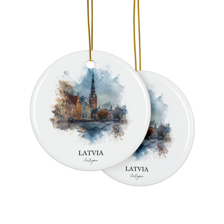 Latvia Ornament: Unique Latvia Souvenir, Latvia Xmas Decor, and Authentic Latvia Country Gift
