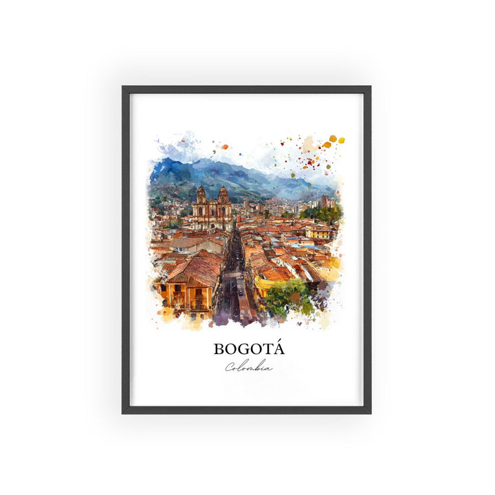 Bogotá Wall Art, Bogotá Colombia Print, Colombia Watercolor Art, Bogotá Skyline Gift, Travel Print, Travel Poster, Housewarming Gift