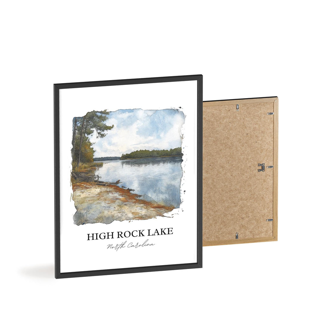 High Rock Lake Wall Art, Yadkin River Print, North Carolina Artwork, High Rock Lake Gift, Travel Print, Travel Poster, Housewarming Gift