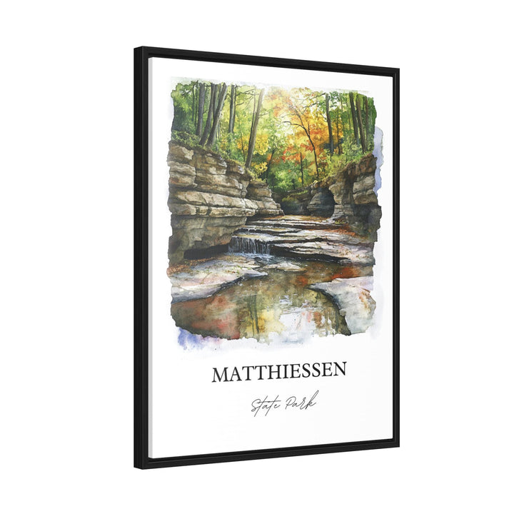 Matthiessen State Park Art, Matthiessen Print, Oglesby Watercolor Art, LaSalle County Gift, Travel Print, Travel Poster, Housewarming Gift