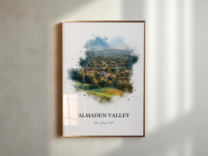 Almaden Valley, CA – Watercolor Art Print