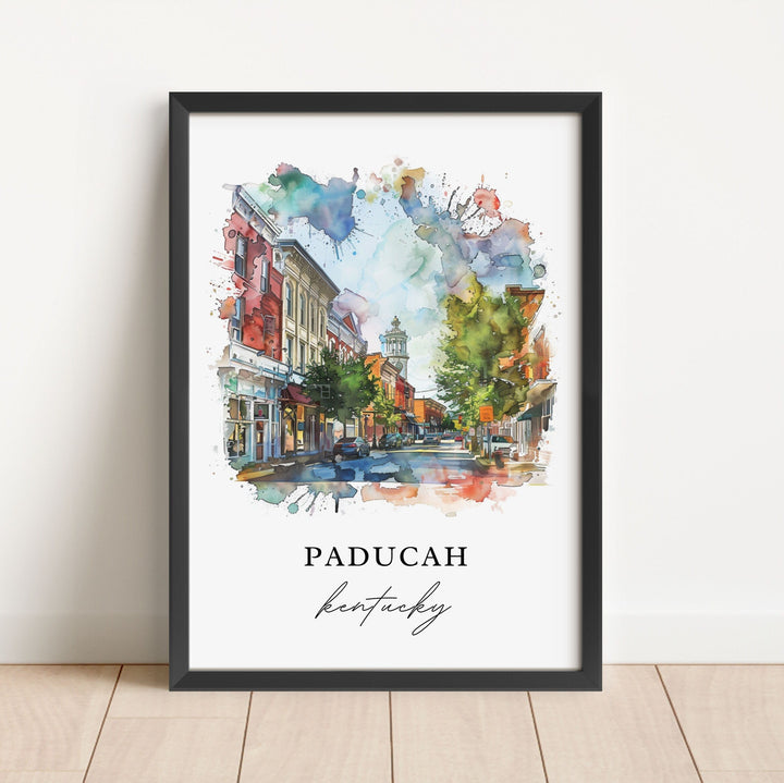 Paducah KY Wall Art, Paducah Print, Paducah Kentucky Watercolor, McCracken County Gift,