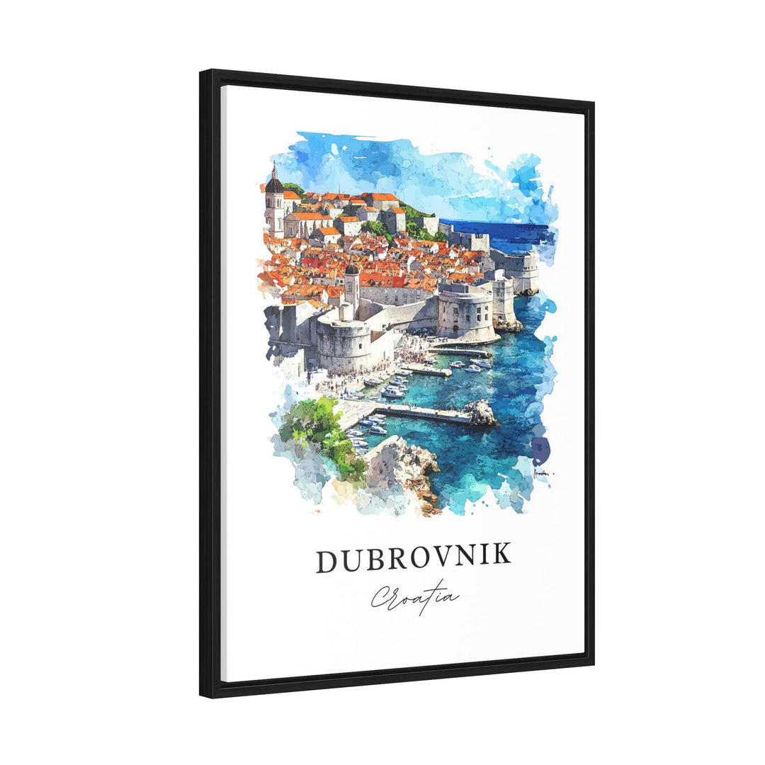 Dubrovink Wall Art, Dubrovink Croatia Print, Dubrovink Watercolor Art, Dubrovink Travel Gift,