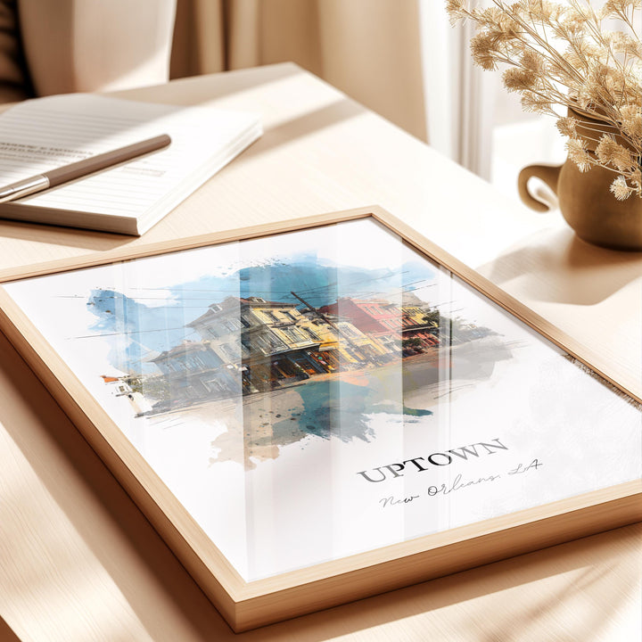 Uptown New Orleans, Louisiana – Watercolor Art Print