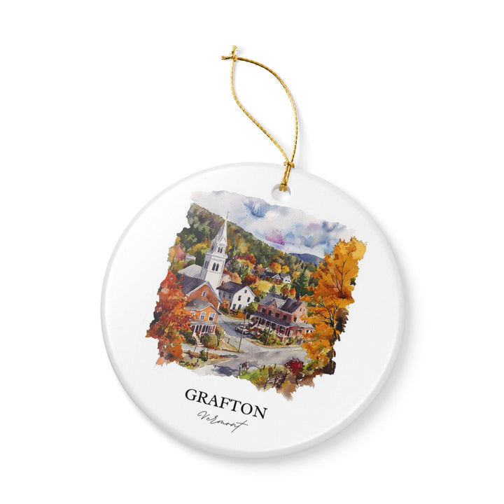 Grafton Vermont Ornament: Unique Grafton Souvenir, Grafton VT Xmas Decor, and Authentic Grafton Vermont Gift