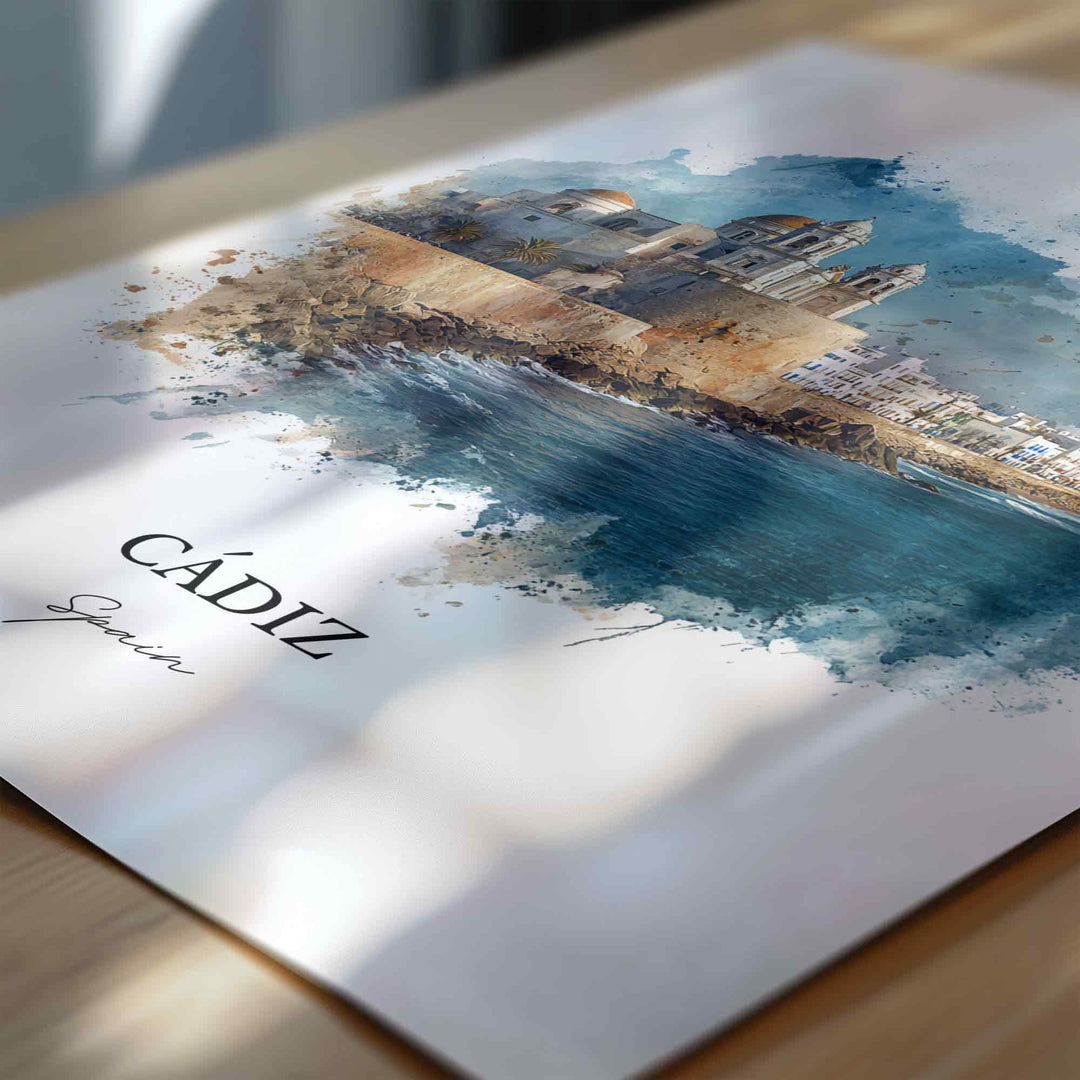 Cadiz, Spain – Watercolor Art Print