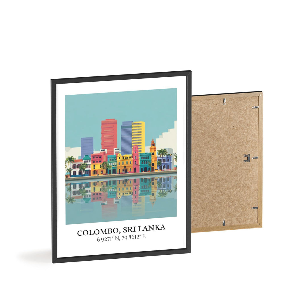 Colombo Art, Colombo Retro Travel Art, Sri Lanka Home Decor, Sri Lanka Gift, Sri Lanka Travel Art, Travel Prints, Housewarming Gift