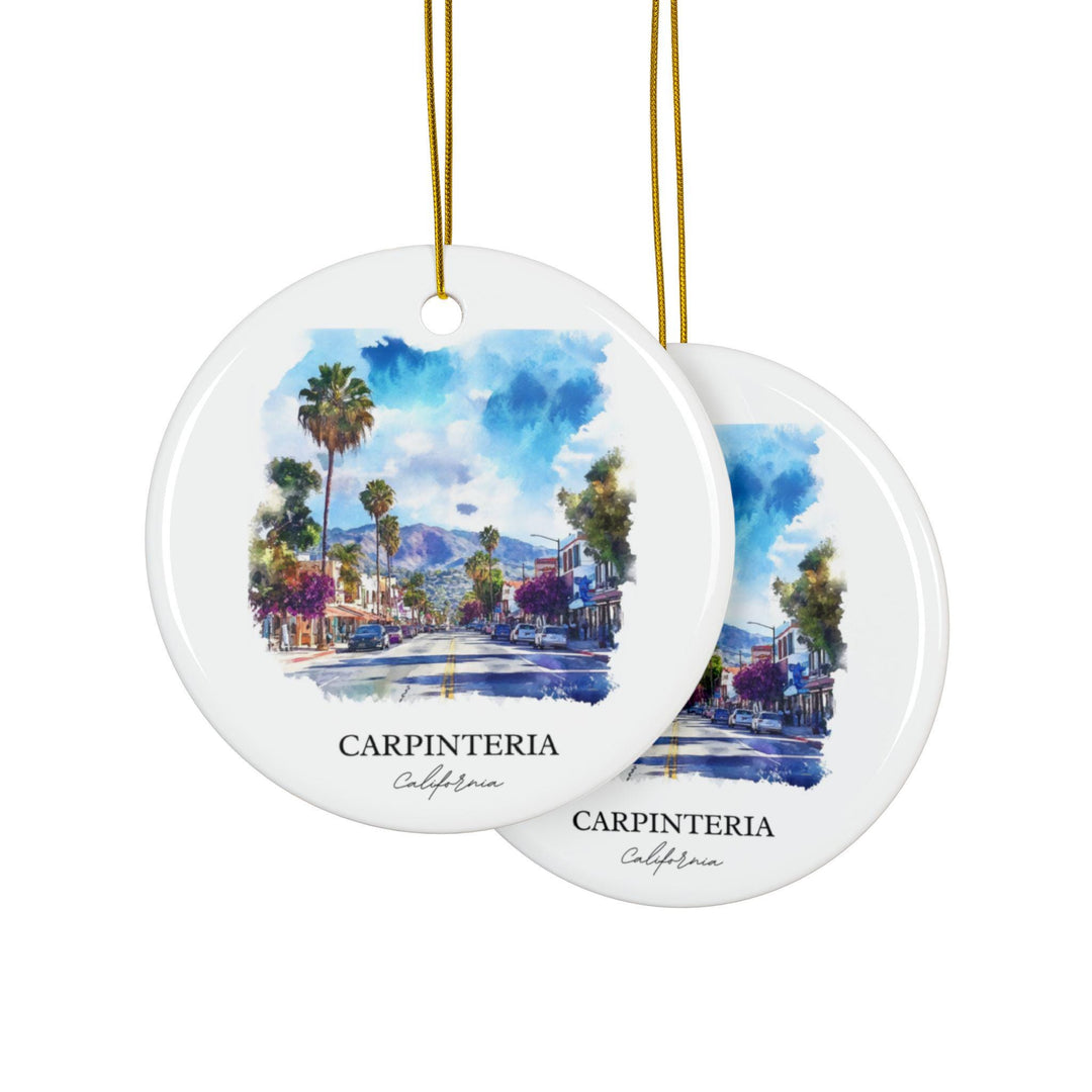 Carpinteria Ornament: Unique Carpinteria CA Souvenir, Carpinteria Xmas Decor, and Authentic Santa Barbara Gift