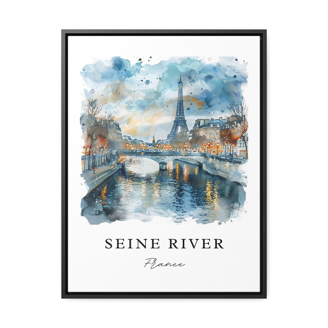 Seine River Art, Seine River Paris Print, Seine River Watercolor, Seine River France Gift,