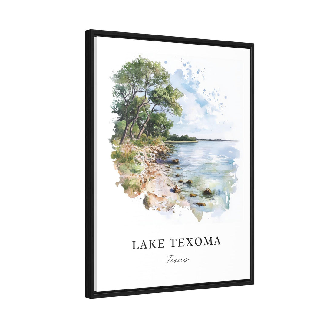 Lake Texoma Wall Art, Lake Texoma Print, Lake Texoma Watercolor Art, Denison Texas Gift,