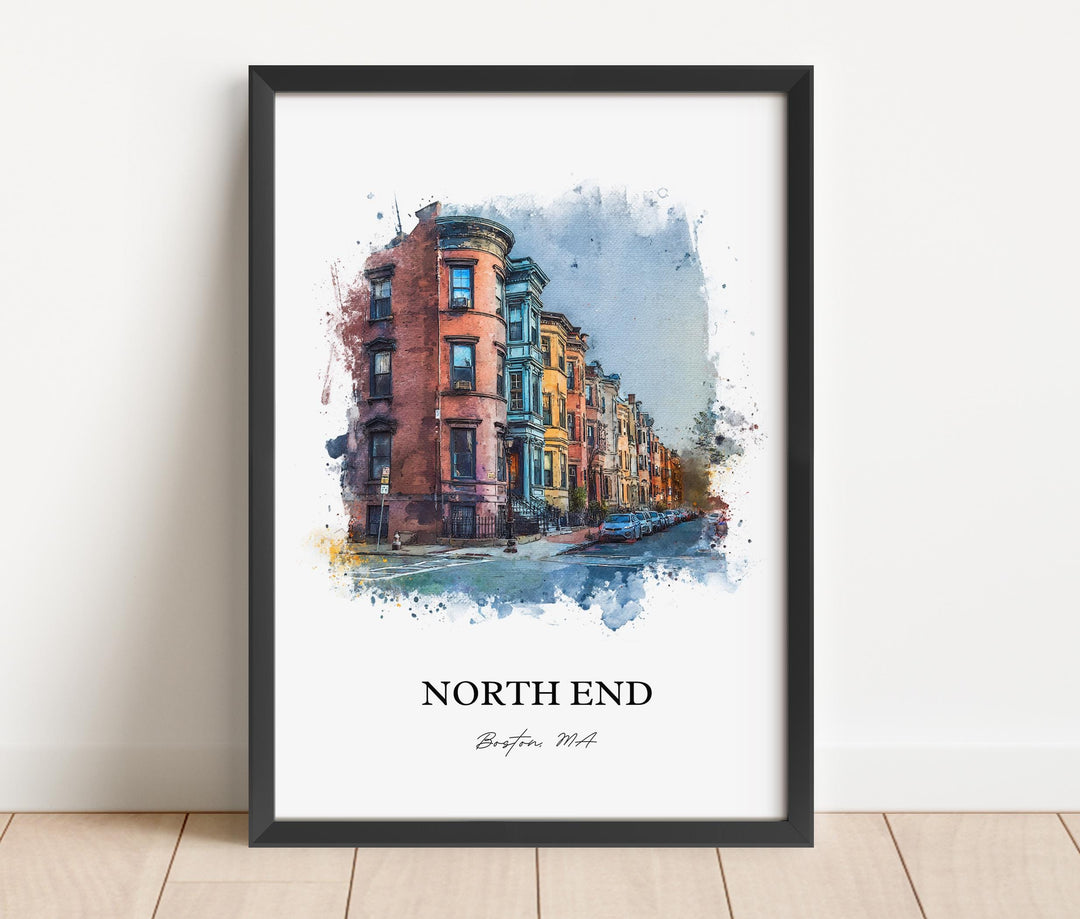 North End, Boston MA – Watercolor Art Print