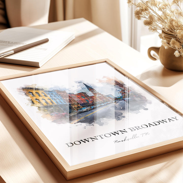 Nashville, Tennessee – Watercolor Art Print