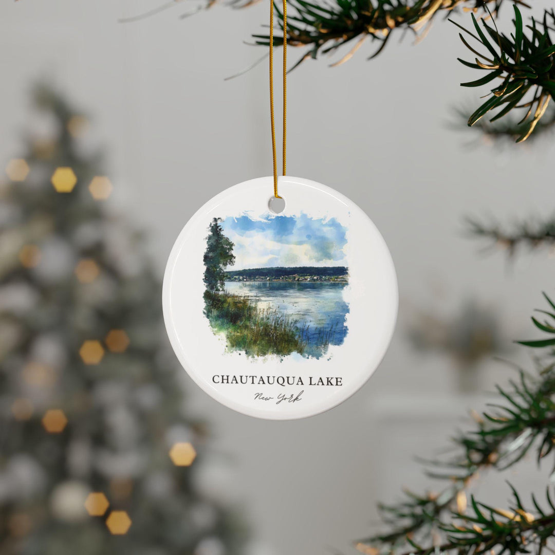 Chautauqua Lake Ornament: Unique Lake Home Souvenir, Chautauqua Lake Xmas Decor, and Authentic Chautauqua Lake Gift