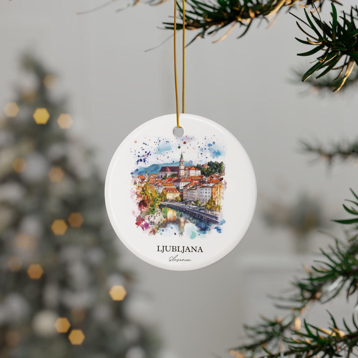 Ljubljana Slovenia Ornament: Unique Ljubljana Souvenir, Ljubljana Xmas Decor, and Authentic Slovenia Gift