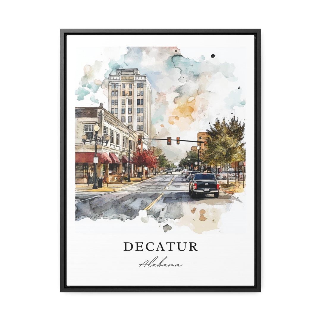 Decatur AL Wall Art, Decatur Alabama Print, Decatur Watercolor Art, Decatur Alabama Gift, Travel Poster, Housewarming Gift
