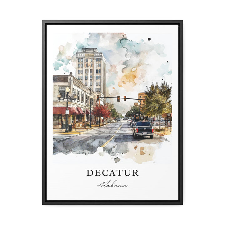 Decatur AL Wall Art, Decatur Alabama Print, Decatur Watercolor Art, Decatur Alabama Gift, Travel Poster, Housewarming Gift