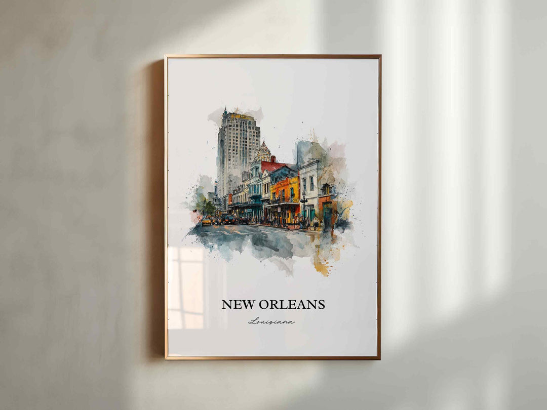 New Orleans, Louisiana – Watercolor Art Print