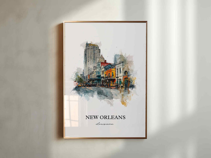 New Orleans, Louisiana – Watercolor Art Print