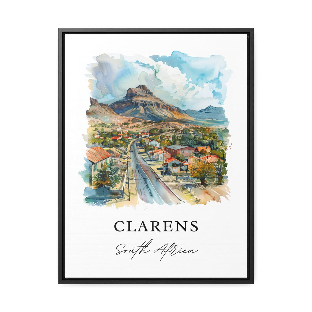 Clarens South Africa Art, Clarens Print, Clarens SA Watercolor, Maluti Mountains Gift,