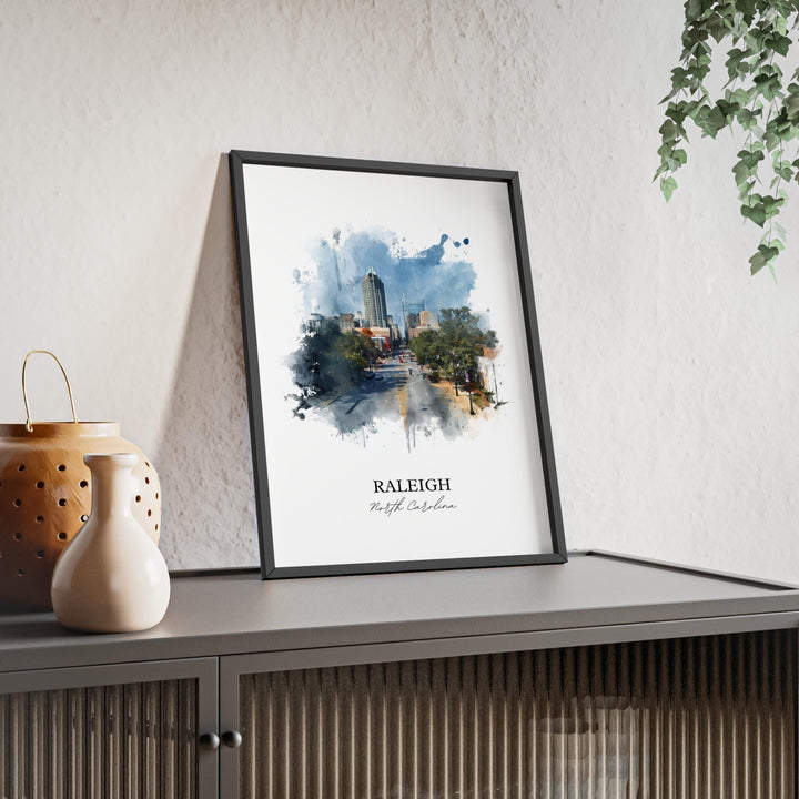 Raleigh, North Carolina – Watercolor Art Print