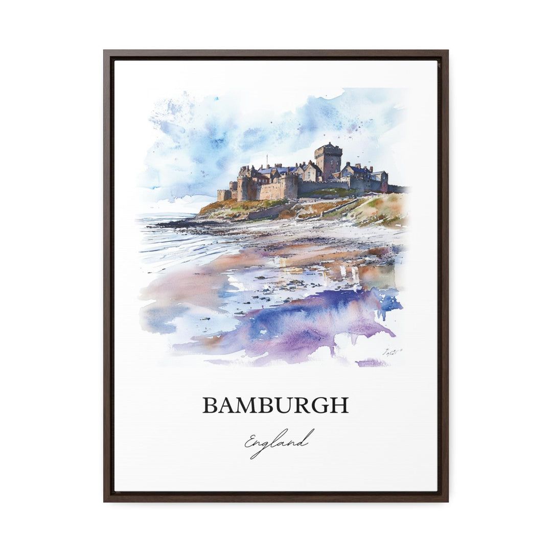 Bamburgh UK Wall Art, Northumberland Print, England Watercolor Art, Bamburgh England Gift, Travel Print, Travel Poster, Housewarming Gift