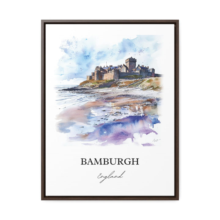 Bamburgh UK Wall Art, Northumberland Print, England Watercolor Art, Bamburgh England Gift, Travel Print, Travel Poster, Housewarming Gift