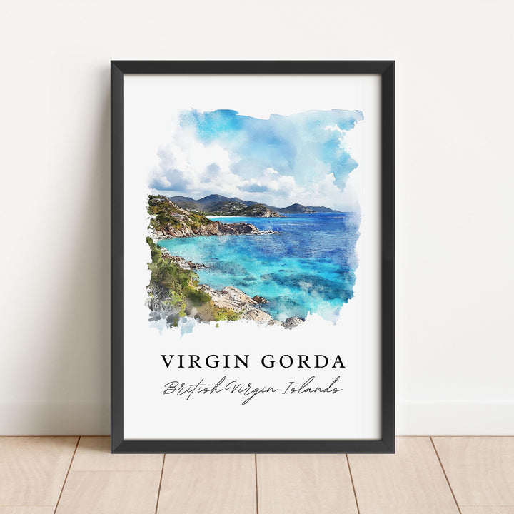 Virgin Gorda, BVI – Watercolor Art Print