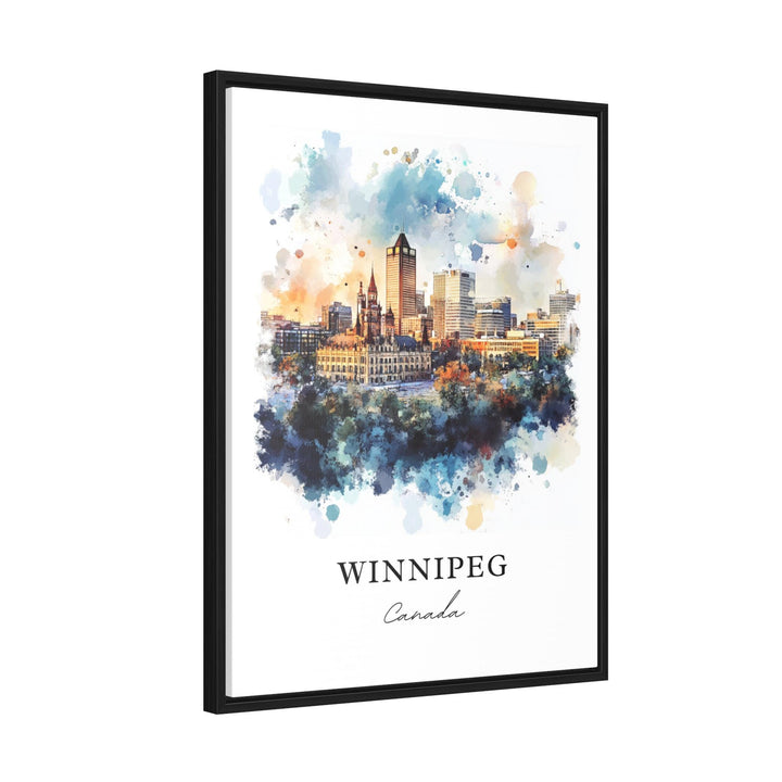 Winnipeg Wall Art, Winnipeg Print, Winnipeg Watercolor Art, Winnipeg Canada Skyline Gift, Travel Print, Travel Poster, Housewarming Gift