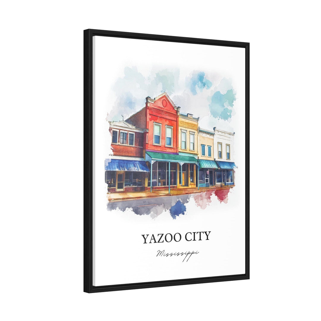 Yazoo City MS Wall Art, Yazoo City Print, Mississippi Watercolor Art, Yazoo City Gift, Travel Print, Travel Poster, Housewarming Gift