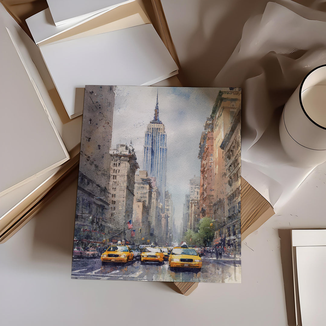 New York City, NY – Watercolor Art Print